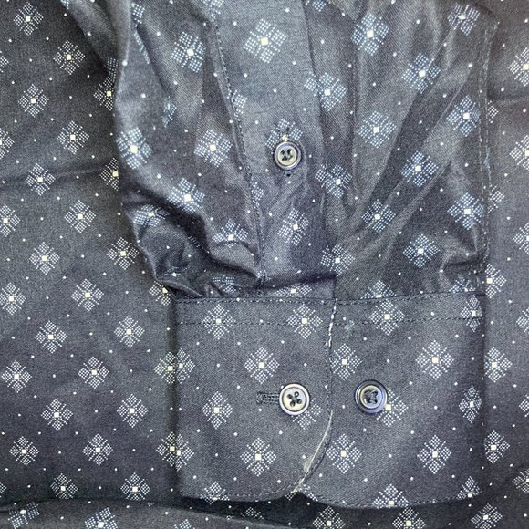 Navy Luxury Dress Shirt- Nine West- NWT!- 50% Off Retail! - Picture 6 of 11